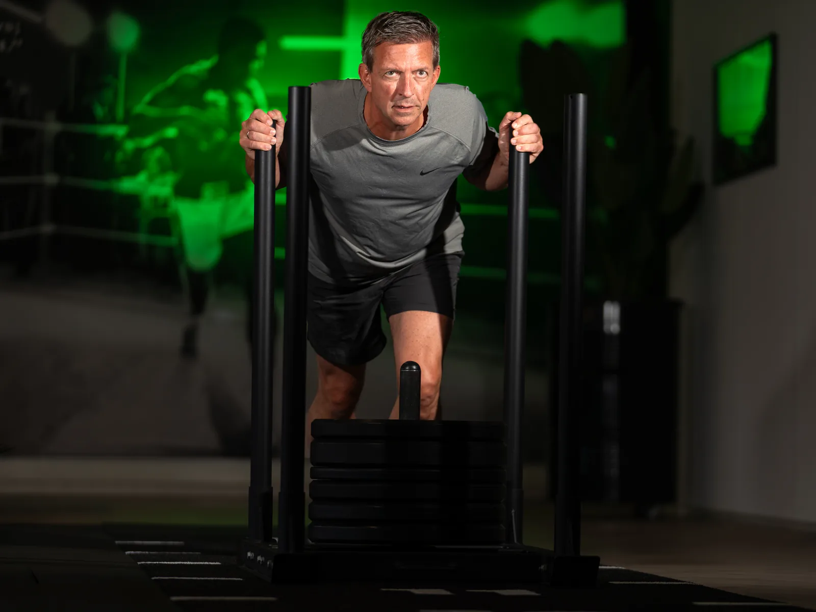Sledpush tijdens een training in de BodyPlatform studio in Spijkenisse